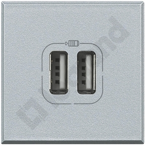 ŁADOWARKA USB 2x750MA/5V= 2 MODUŁY ALUMINIUM AXOLUTE  - HC4285C2 - LEGRAND
