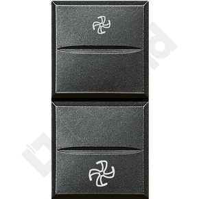 ŁĄCZNIK WENTYLATOROWY 1-0-2 1 MODUŁ AXIAL ANTRACYT AXOLUTE  - HS4027VMC - LEGRAND