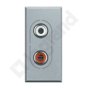 GNIAZDO AUDIO 2XRCA 1 MODUŁ ALU AXOLUTE - HC4281 - LEGRAND