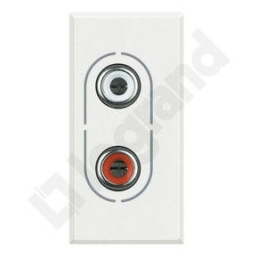 GNIAZDO AUDIO 2XRCA 1 MODUŁ BIAŁY AXOLUTE - HD4281 - LEGRAND