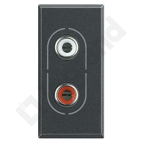 GNIAZDO AUDIO 2XRCA 1 MODUŁ ANTRACYT AXOLUTE - HS4281 - LEGRAND