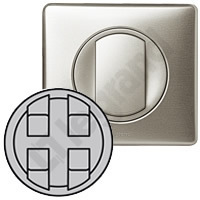 PLAKIETKA GNIAZDA 4 X RJ45 STP TYTAN CELIANE - 068494 - LEGRAND