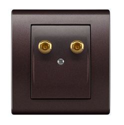 GNIAZDO GŁOŚNIKOWE CZEKOLADOWE BEZ RAMKI CATRIN  - 2157-14 - ELEKTRO-PLAST NASIELSK