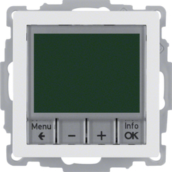 REGULATOR TEMPERATURY ZE STEROWANIEM CZASOWYM I ELEMENTEM CENTRALNYM BIAŁY AKSAMIT Q.1 - 20446089 - HAGER - BERKER