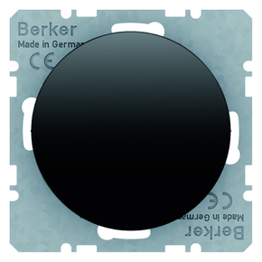 ZAŚLEPKA Z PŁYTKĄ CZOŁOWĄ CZARNY POŁYSK R.1/R.3  - 10092045 - HAGER - BERKER