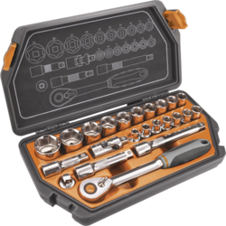 KLUCZE NASADOWE 1/2" ZESTAW 23SZT. - 08-616 - GRUPA TOPEX