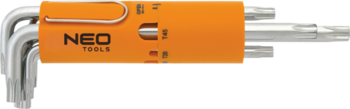 KLUCZE TORX DŁUGIE T10-T50, KPL 8CZĘŚCIOWY, NEO - 09-524 - GRUPA TOPEX