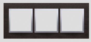 RAMKA POTRÓJNA NATURE-METAL INOX YIN IP20/IP44* SIMON 54 NATURE - DRN3/78 - KONTAKT SIMON