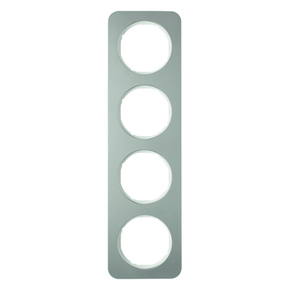 RAMKA POCZWÓRNA STAL SZLACHETNA/BIAŁY R.1 - 10142114 - HAGER - BERKER