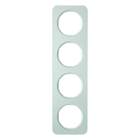 RAMKA POCZWÓRNA ALU/BIAŁY R.1 - 10142174 - HAGER - BERKER