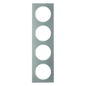 RAMKA POCZWÓRNA STAL SZLACHETNA/BIAŁY R.3 - 10142214 - HAGER - BERKER