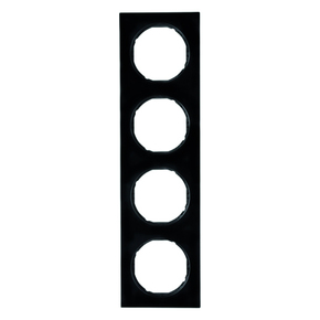 RAMKA POCZWÓRNA CZARNY POŁYSK R.3 - 10142245 - HAGER - BERKER