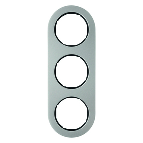 RAMKA POTRÓJNA STAL SZLACHETNA/CZARNY R.CLASSIC - 10132004 - HAGER - BERKER
