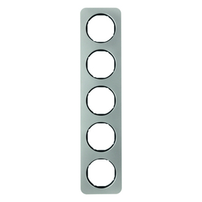 RAMKA PIĘCIOKROTNA STAL SZLACHETNA/CZARNY R.1 - 10152104 - HAGER - BERKER