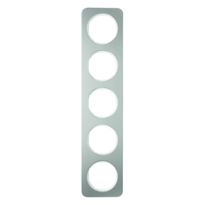 RAMKA PIĘCIOKROTNA STAL SZLACHETNA/BIAŁY R.1 - 10152114 - HAGER - BERKER