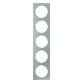 RAMKA PIĘCIOKROTNA STAL SZLACHETNA/BIAŁY R.3 - 10152214 - HAGER - BERKER
