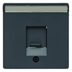 ELEMENT CENTRALNY Z ZASUWĄ CHRONIĄCĄ PRZED KURZEM ANTRACYT AKSAMIT Q.1/Q.3 - 11706086 - HAGER - BERKER