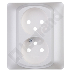 PLAKIETKA GNIAZDA PODWÓJNEGO 2P+Z PEARL SISTENA LIFE - 771535 - LEGRAND