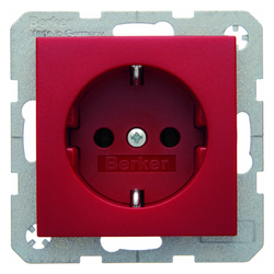 GNIAZDO SCHUKO CZERWONY S.1/B.3/B.7  - 41431912 - HAGER - BERKER