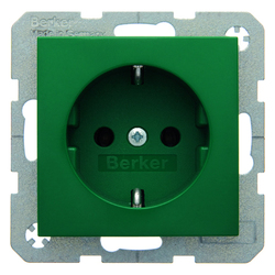 GNIAZDO SCHUKO ZIELONY POŁYSK S.1/B.3/B.7  - 41438913 - HAGER - BERKER