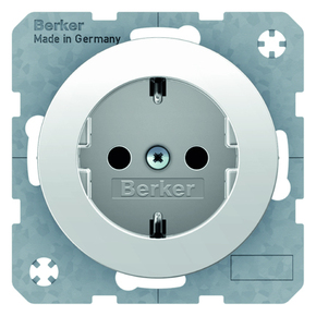 GNIAZDO SCHUKO BIAŁY POŁYSK R.1/R.3 - 47432089 - HAGER - BERKER
