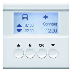 ŻALUZJOWY ŁĄCZNIK CZASOWY Z WYŚWIETLACZEM BIAŁY MAT S.1/B.3/B.7 - 85741188 - HAGER - BERKER