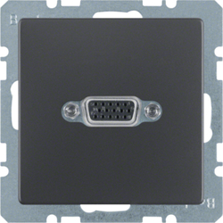 GNIAZDO VGA ANTRACYT AKSAMIT Q.1/Q.3 - 3315406086 - HAGER - BERKER