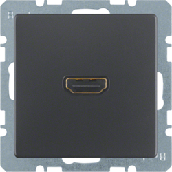 GNIAZDO HDMI ANTRACYT AKSAMIT Q.1/Q.3 - 3315426086 - HAGER - BERKER
