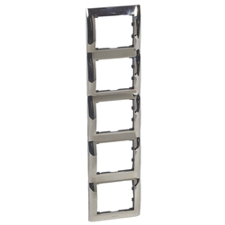RAMKA PIĘCIOKROTNA PIONOWA CHROM SISTENA LIFE - 771939 - LEGRAND