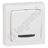 ŁĄCZNIK SCHODOWY Z PODŚWIETLENIEM BIAŁY KOMPLET 10AX-250V~ OTEO  - 086017 - LEGRAND