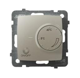 REGULATOR TEMPERATURY Z CZUJNIKIEM NAPOWIETRZNYM ECRU PERŁOWY KARO - RTP-1SN/m/42 - OSPEL