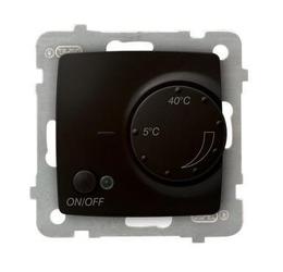 REGULATOR TEMPERATURY Z CZUJNIKIEM NAPOWIET. CZEKOLADOWY METALIK KARO - RTP-1SN/m/40 - OSPEL
