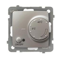 REGULATOR TEMPERATURY Z SONDĄ PODPODŁOGOWĄ SREBRNY PERŁOWY KARO - RTP-1S/m/43 - OSPEL
