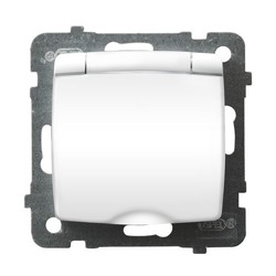 GNIAZDO BRYZGOSZCZELNE Z UZIEMIENIEM SCHUKO IP44 BIAŁY KARO - GPH-1SS/m/00/w - OSPEL