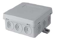 PUSZKA N6 NAŚCIENNA Z DŁAWICĄ ZINTEGROWANĄ SAMOZATRZASKOWA 85X85MM - SERIA FASTBOX SZARA - 83006002 - SIMET