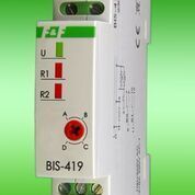 PRZEKAŹNIK SEKWENCYJNY 4-FUNK., UN=230V LUB 24V AC/DC, I=2X16A, STYK 2X1P BIS-419/230V - BIS-419 - F&F
