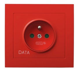 GNIAZDO POJEDYNCZE Z UZIEMIENIEM DATA BIAŁY KIER - GP-1WZDP/22          - OSPEL