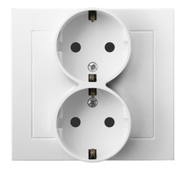GNIAZDO PODWÓJNE SCHUKO BIAŁY KIER - GP-2WS/00            - OSPEL