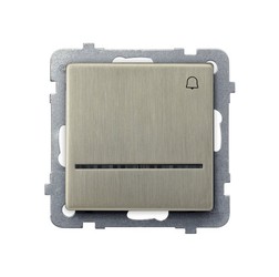 ŁĄCZNIK ZWIERNY "DZWONEK" Z PODŚWIETLENI NOWE SREBRO SONATA - ŁP-6RMS/m/44         - OSPEL