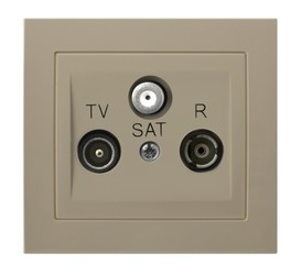 GNIAZDO RTV-SAT BEŻOWY KIER - GPA-WS/01            - OSPEL
