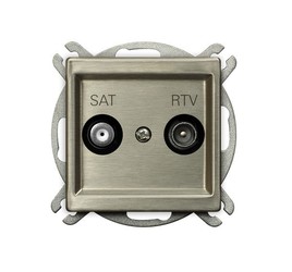 GNIAZDO RTV-SAT KOŃCOWE NOWE SREBRO SONATA - GPA-RMS/m/44         - OSPEL