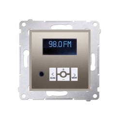 RADIO CYFROWE Z WYŚWIETLACZEM (MODUŁ) ZŁOTY MAT SIMON 54  - D75252.01/44 - KONTAKT SIMON