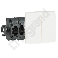 PRZYCISK JEDNOBIEGUNOWY PODWÓJNY 6A-250V~ OTEO  - 086121 - LEGRAND