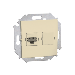 GNIAZDO TELEFONICZNE POJEDYNCZE RJ11 (MODUŁ) BEŻ SIMON 15  - 1591480-031   - KONTAKT SIMON