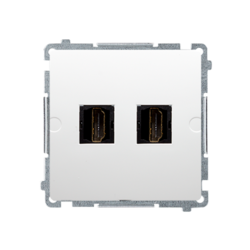 GNIAZDO HDMI PODWÓJNE (MODUŁ) BIAŁE SIMON BASIC - BMGHDMI2.01/11 - KONTAKT SIMON
