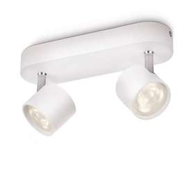 OPRAWA DOMOWA SUFITOWA PUNKTOWA LED 2X3W IP20 2700K 330LM Z ŹRÓDŁEM EEL=A+ STAR WHITE - 562423116 - PHILIPS ŹRÓDŁA