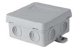 PUSZKA N5 NAŚCIENNA Z DŁAWICĄ ZINTEGROWANĄ, SAMOZATRZASKOWA 75X75MM SERIA FASTBOX SZARA - 83005002 - SIMET