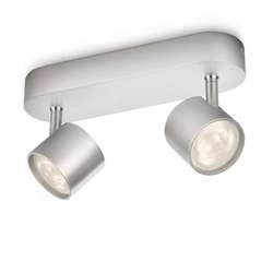 OPRAWA DOMOWA KINKIET LED 2X3W IP20 2700K 330LM Z ŹRÓDŁEM EEL=A+ STAR ALUMINIUM - 562424816 - PHILIPS ŹRÓDŁA