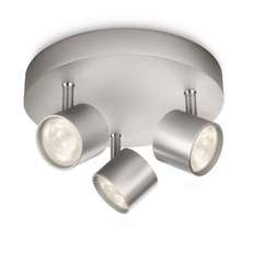 OPRAWA DOMOWA SUFITOWA LED 3X3W IP20 2700K 500LM Z ŹRÓDŁEM EEL=A+ STAR ALUMINIUM - 562434816 - PHILIPS ŹRÓDŁA