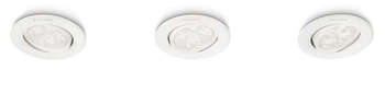 OPRAWKA SUFITOWA PUNKTOWA P/T LED 3X4W IP20 4000K 440LM Z ŹRÓDŁEM EEL=A+ ALBIREO WHITE - 450913116 - PHILIPS ŹRÓDŁA